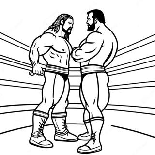 महाकाव्य Wwe पहलवान शोडाउन रंग पेज रंग भरने वाले पृष्ठ
