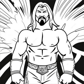 गतिशील Wwe सुपरस्टार प्रवेश रंग पेज रंग भरने वाले पृष्ठ