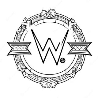 अक्षर W Wwe लोगो रंग पेज रंग भरने वाले पृष्ठ