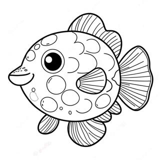 प्यारा Puffer Fish पानी के नीचे रंग भरने वाला पृष्ठ रंग भरने वाले पृष्ठ