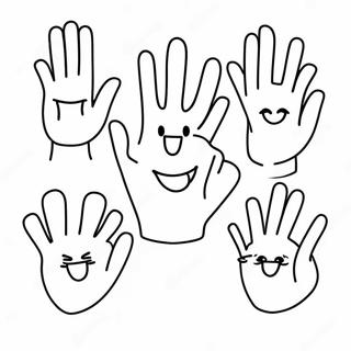 Pyaare Snket Bhaassaa Haath Ke Aakaar Rng Bhrne Vaalaa Prsstth 126444-60171