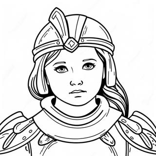 बहादुर लड़की भगवान की कवच में रंग पेज रंग भरने वाले पृष्ठ