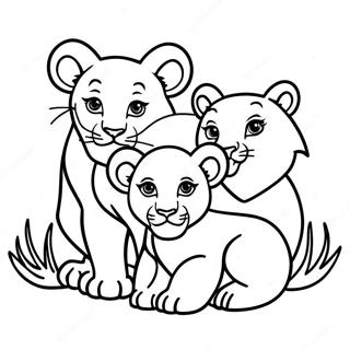 शेर का बच्चा रंगाई पृष्ठ