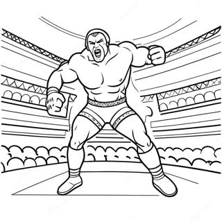 प्रतिद्वंद्वी पर कूदता Wwe पहलवान रंग पेज रंग भरने वाले पृष्ठ