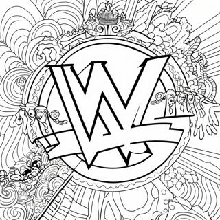 Wwe लोगो रंग पेज रंग भरने वाले पृष्ठ