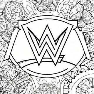 Wwe लोगो रंग पेज रंग भरने वाले पृष्ठ