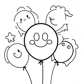 खुश 8वां जन्मदिन रंगाई पृष्ठ