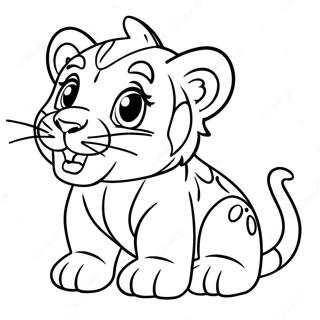 साबर टूथ टाइगर रंगाई पृष्ठ