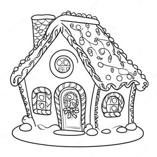 अदरक का घर रंगाई पृष्ठ