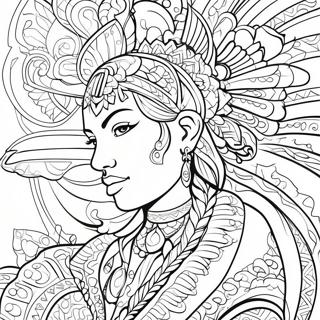 रंगीन आदिवासी टैटू रंग पेज रंग भरने वाले पृष्ठ