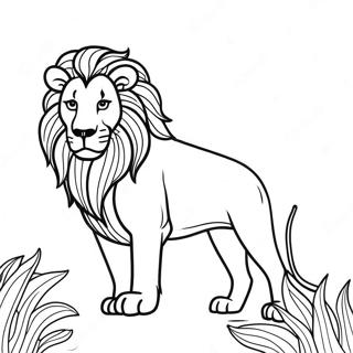 भव्य शेर रंग पेज रंग भरने वाले पृष्ठ
