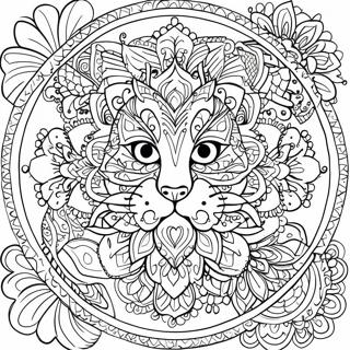 जटिल पशु मंडला रंग पेज रंग भरने वाले पृष्ठ