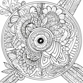 विस्तृत पशु मंडला रंग पेज रंग भरने वाले पृष्ठ