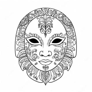 मुखौटा रंग पेज रंग भरने वाले पृष्ठ