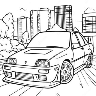 Jdm कार रंग पेज रंग भरने वाले पृष्ठ