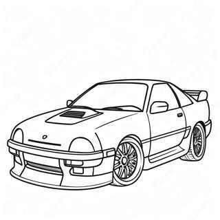 Jdm कार रंग पेज रंग भरने वाले पृष्ठ